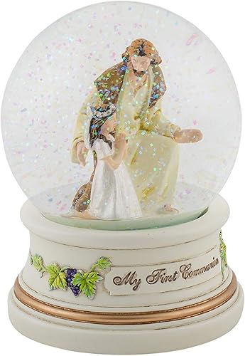 Roman Giftware Inc., Sacramentos, Primera Comunión, Domo Musical de 5.5 pulgadas de alto, 3.937 in de alto, religioso, inspirador, duradero (5 x 4 x