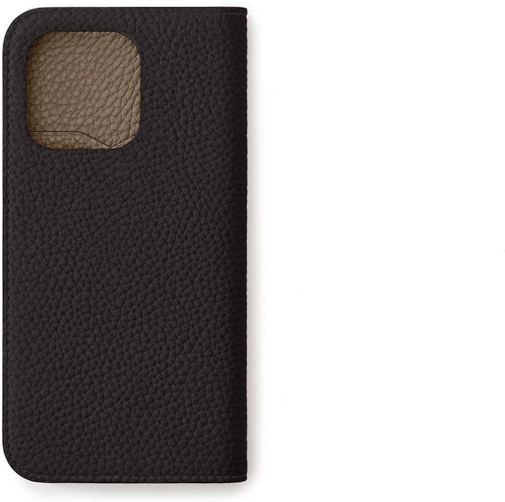 BONAVENTURA】(for iPhone14Pro Max Diary iPhone Case [Black x Etoupe] BODT14PM-BKET