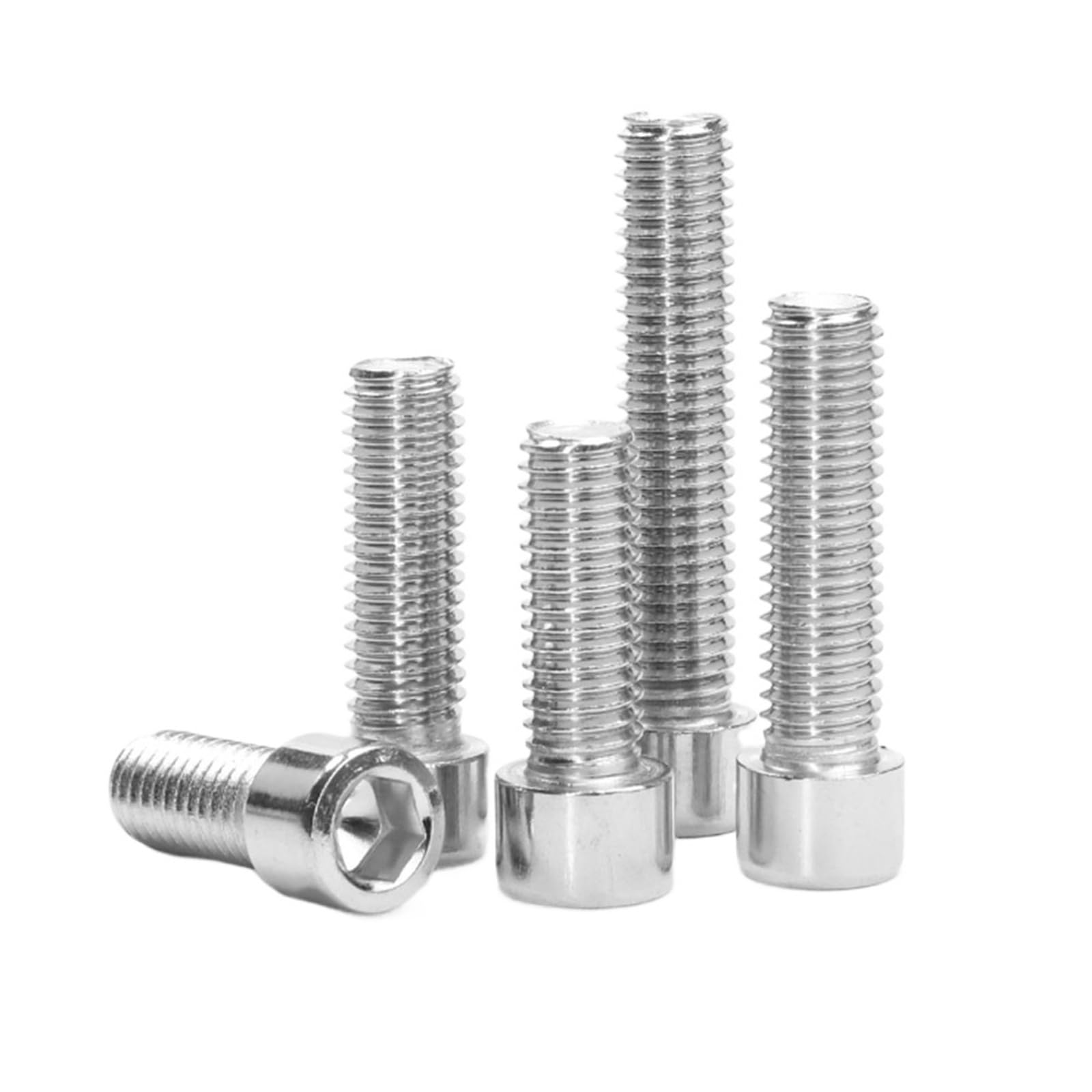 MUHUO Knurled Screws Bolts, 1-10pcs Hexagon Socket Head Cap Screw 201 Stainless Steel M3 M4 M5 M6 M8 M10 M12 Allen Bolt for DIY(35mm,M6 50pcs)