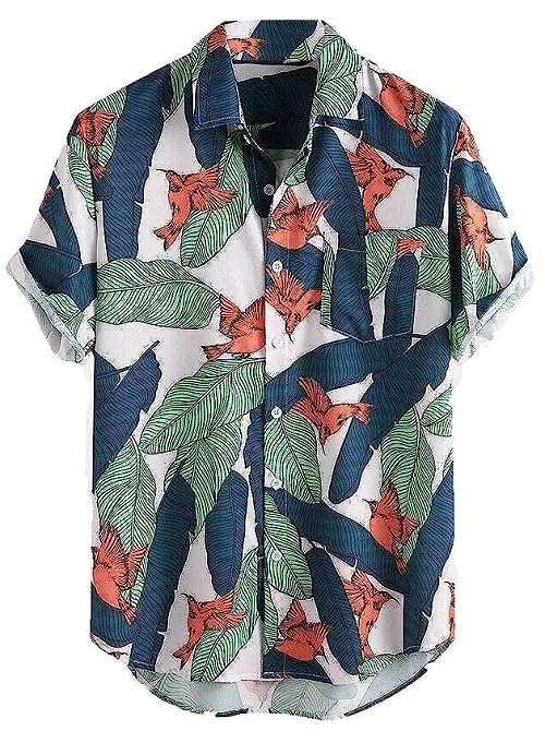 LookMark Mens Poly Cotton Digital Printed Half Sleeve Shirt (Printed Shirt Piper-M_Medium_White) (B09GFYTY2J) Amazon Price History, Amazon Price Tracker