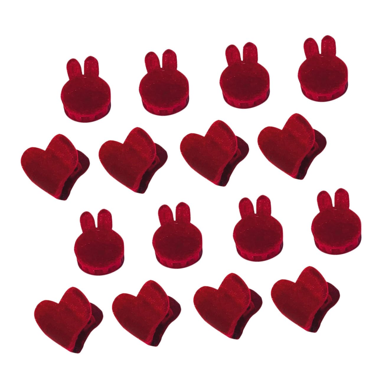 16 pièces Pinces à Cheveux Mini Cœur et Tête de Lapin Accessoires Coiffure Colorés pour Femmes et Pinces Griffes Petites Antidérapantes Maintien Sécurisé et Style Élégant