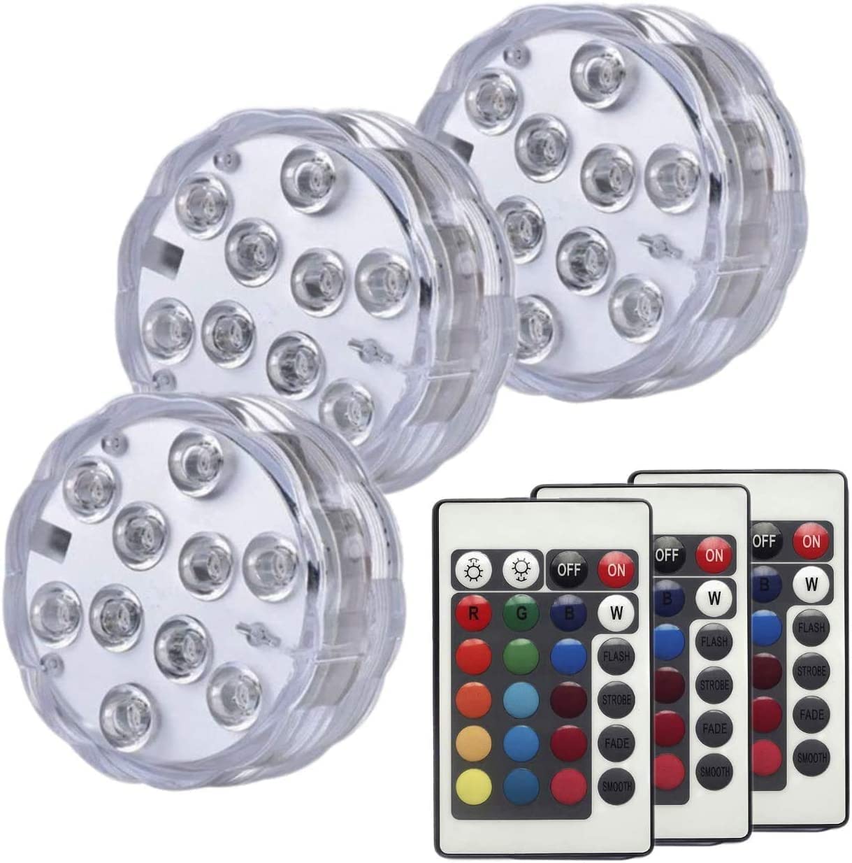 OYRIS Submersible Waterproof LED Spot Lights Battery Operated with Remote Controlled for Hot Tub, Swimming Pool, Pond, aquarium vase, underwater bath, fish tank, wedding diwali decor(16 Color, Pack-3) (B0BF3BWMBY) Amazon Price History, Amazon Price Tracker