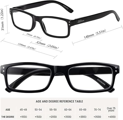 Miniatura 5 de GiGimuna Lentes de lectura, lentes de lectura de luz azul para mujeres y hombres 0.0, antifatiga ocular antirreflejos, rayos UV,