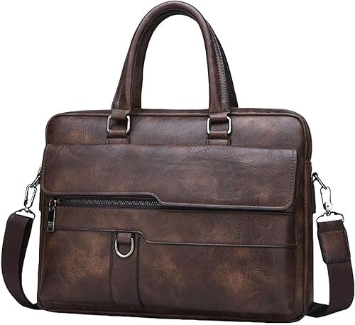 Miniatura 2 de Leather Laptop Bag for Men,16 inch Laptop Briefcase,Waterproof Messenger Bag,Shoulder Crossbody Bag for Men