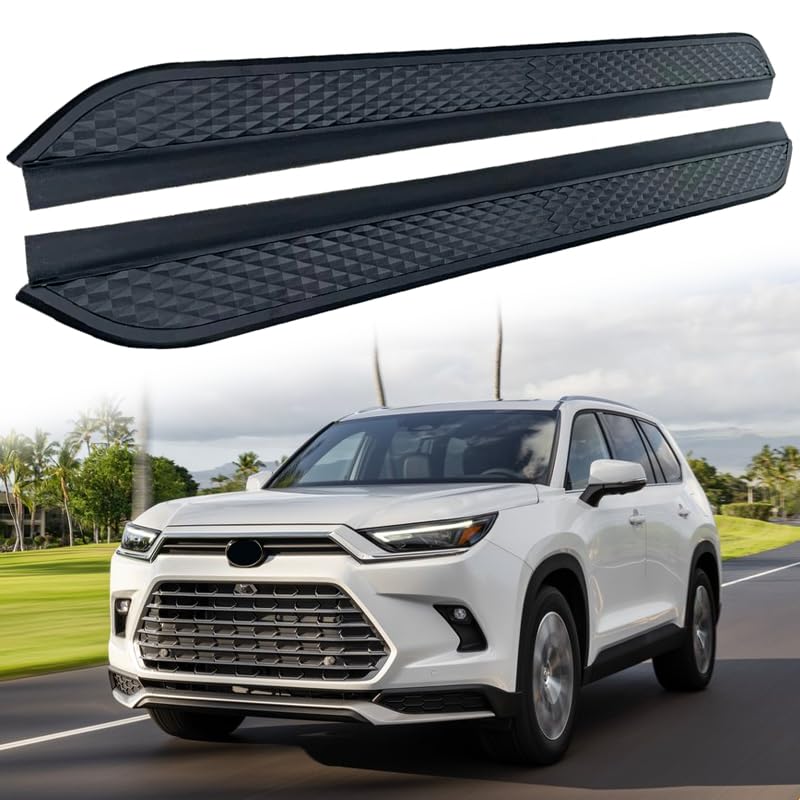 2Pcs Running Boards Side Steps Pedal Nerf Bars Fits for Toyota Grand Highlander 2024 2025 Black Nerf Bar