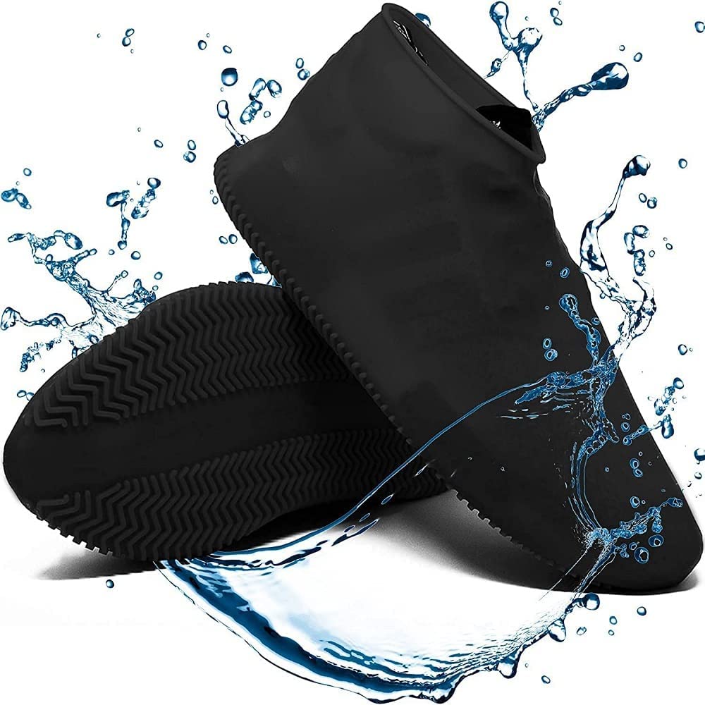 Waterproof Silicone Shoe Cover Reusable Non Slip Rubber Rain Cover Protectors Outdoor with Non-slip Sole for Rainy and Snowy Weather (Pack Of 1) (Small, Black) (B0C6JWQKX1) Amazon Price History, Amazon Price Tracker