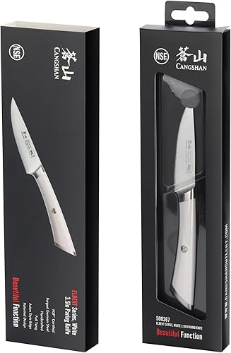 Miniatura 7 de Cangshan ELBERT Serie Alemán Acero Forjado 3.5" Cuchillo de Pelar (Blanco)