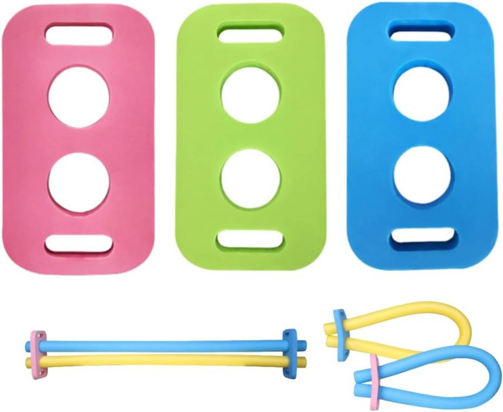 3 Piezas Conector De Fideos para Piscina,Conector Flotante De Fideos De Natación, Conector De Fideos De Natación con 2 Orificios Transversales, para Niños Principiantes (Color Aleatorio)