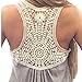 Lookatool Women Summer Lace Vest Top Short Sleeve Blouse Tank Tops T-Shirt (M, Gray)