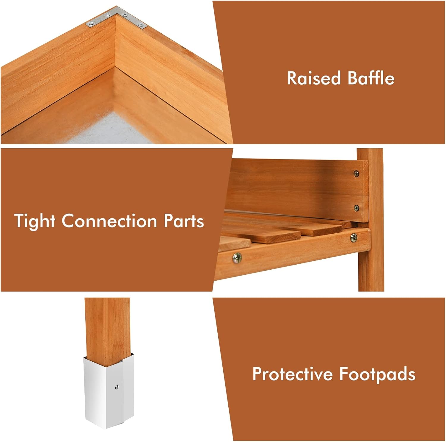 Outdoor Wooden Potting Bench Work Planting Station w/Hook and Storage Shelf