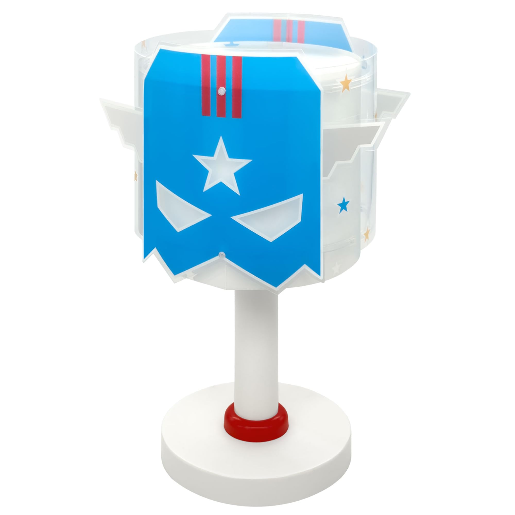 Dalber Lampada da tavolo o comodino per bambini Blue Hero Eroe, 61811N, G4-4W LED - Lampadina inclusa