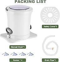 Vista 3 de Meticuloso Secadora de ropa manual portátil, mini secadora compacta, no eléctrica, lavadora de lavandería para RV, camping, escuela, apartamento