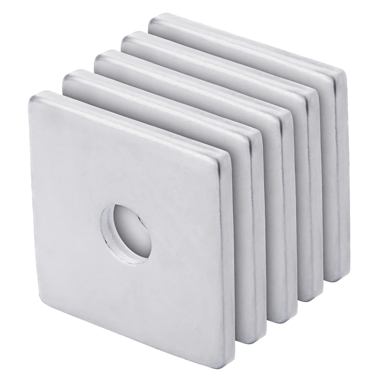 Squares Washer Galvanized Heavy Duty Plate Fastener Square Plate Washers, 1/2 X 2 X 2 X 3/16 inch, 50 Packs