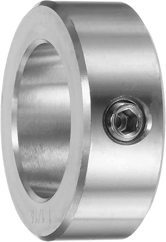 Miniatura 3 de uxcell Juego de collares de tornillo de 1-18 pulgadas de diámetro interior 304 collares de eje de acero inoxidable, 1-34 pulgadas de diámetro