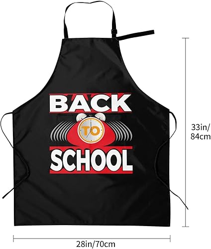 Miniatura 5 de Back To School Aprons for Men Women with Pockets Apron Adjustable Water and Oil Resistant Aprons for Cooking Kitchen Gardening Chef Apron