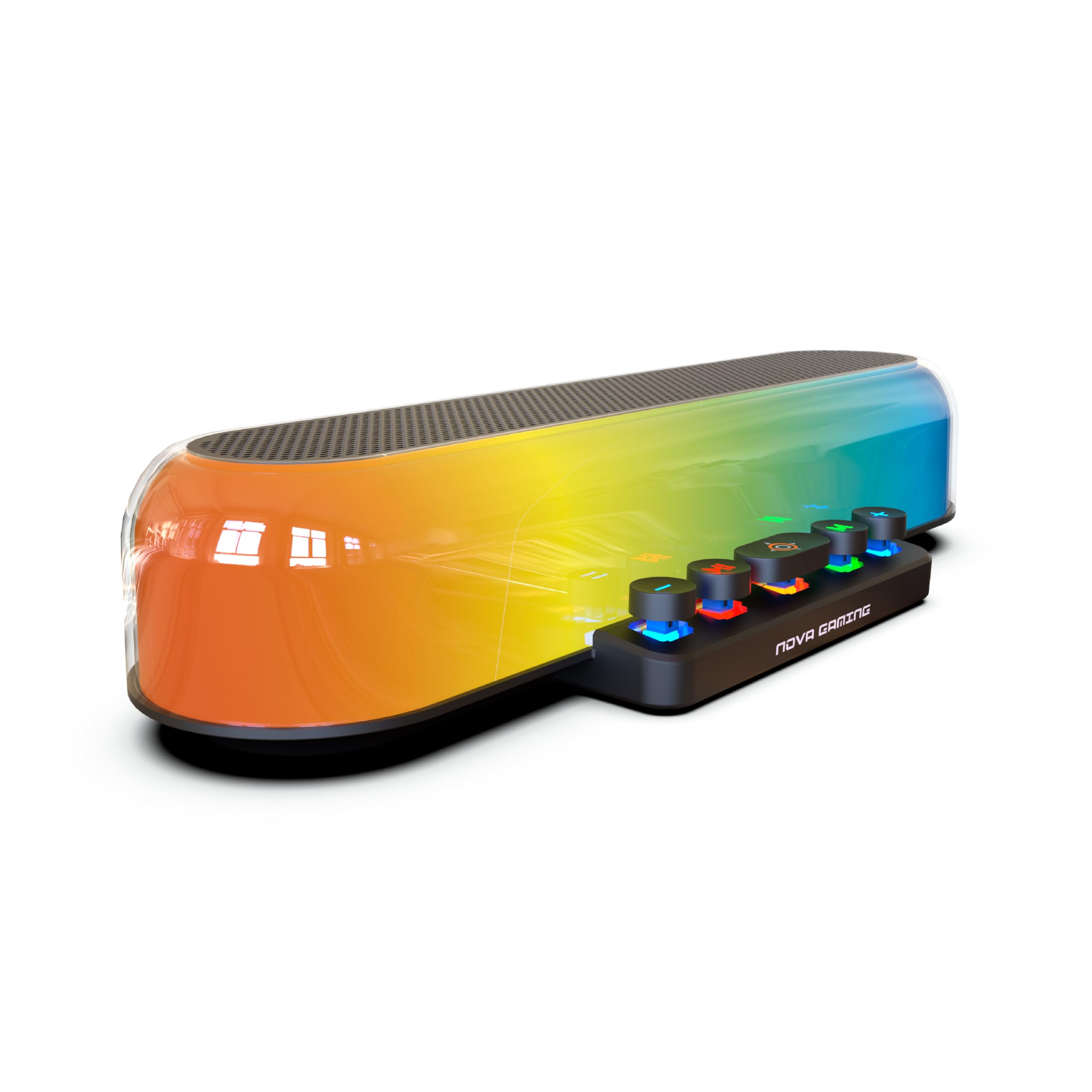 Soundbar Stereo Speedlink Gravity RGB – Bluetooth, Illuminazione RGB, Jack Per Cuffie E Microfono, Per PC E TV, Nero