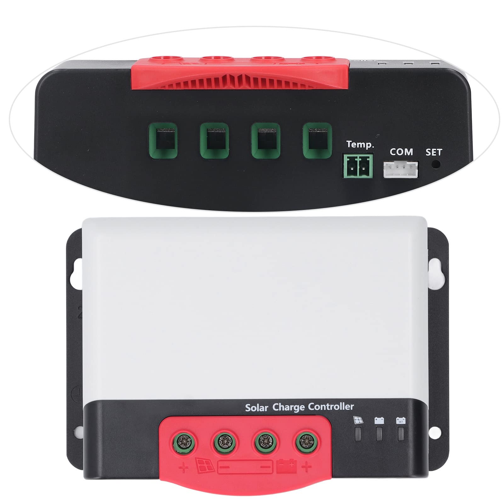 FTVOGUE Kontroler ładowania Słonecznego, Kontroler ładowania MPPT ze Stopu Aluminium 20A 12V 24V z obsługą Bluetooth LCD, Automatyczny Regulator Słonecznego do Użytku z Panelem Słonecznym Pojazdu