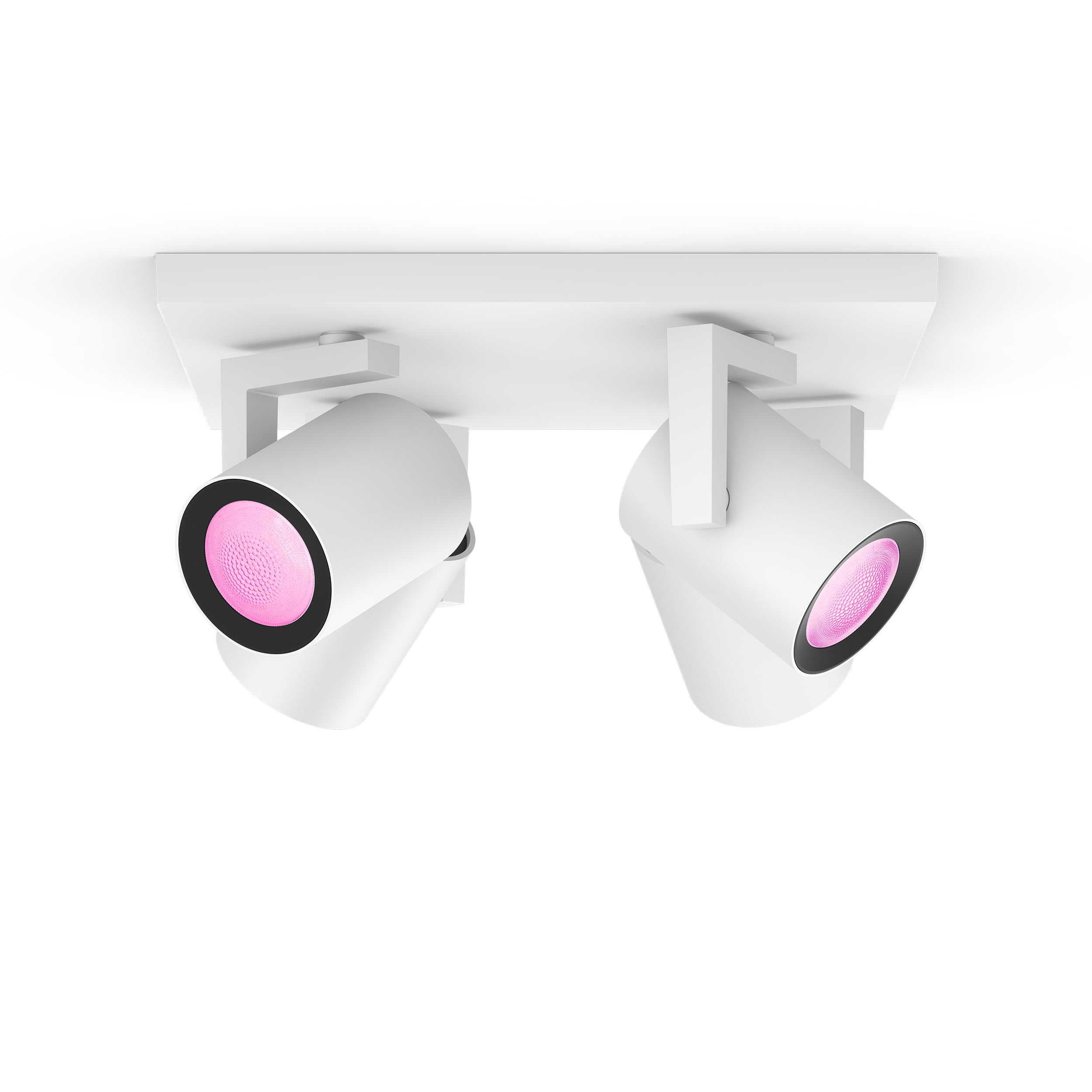Philips Hue - Lámpara LED inteligente Philips Hue Argenta, 5.7W-350 lúmens, Luz Blanca y de Colores, Compatible con Alexa y Google Home, 4 Focos LED, Blanco