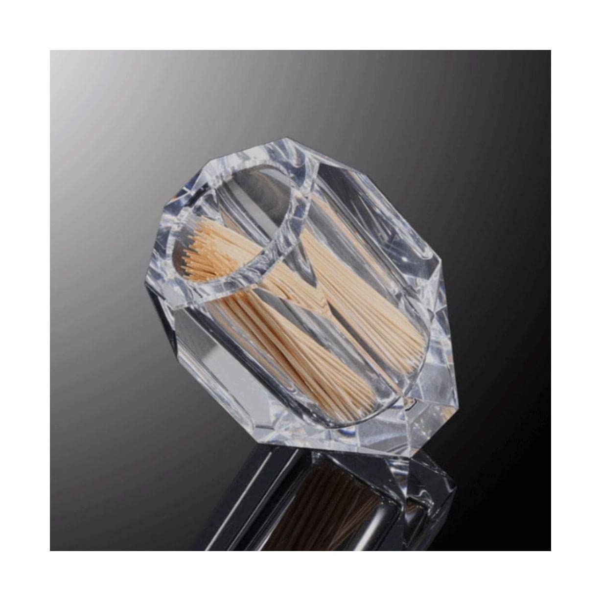 Wdwdw C Clear Toothpicks Dispenser Toothpick Box Holder Desktop Transparent Holder Cotton Swab Storage Home Restaurant Hotel