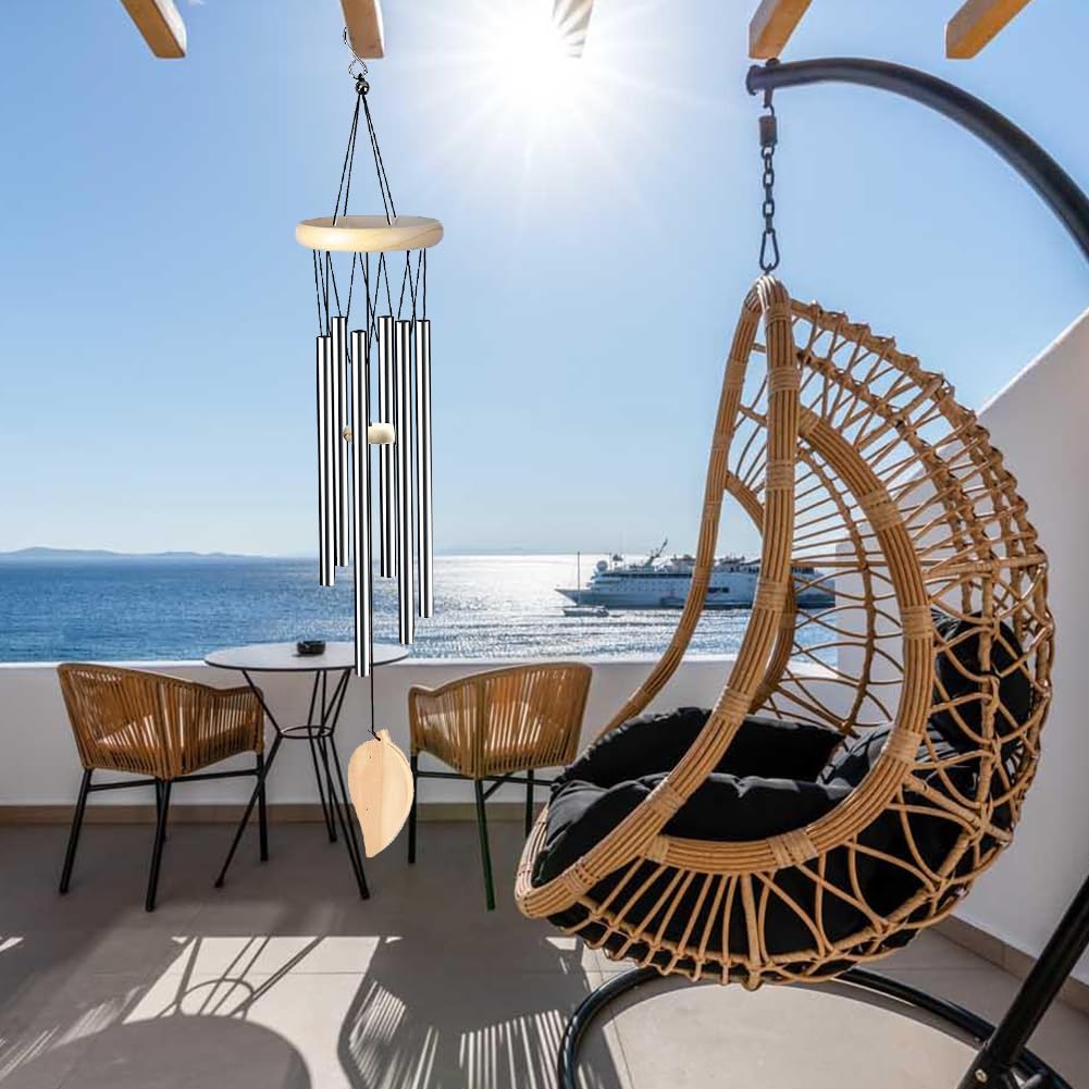 70 cm Gancio Campanelli a Vento in Metallo, Tubi in Alluminio Campane a Vento, Scacciapensieri da Esterno, Campanelli Eolici per Decorazioni Giardino, Campane a Vento, per Balcone, Giardino