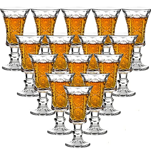 JAIEF Sherrygläser bleifreies Glas transparent schwerer Boden Schnapsgläser 45 ml (12)