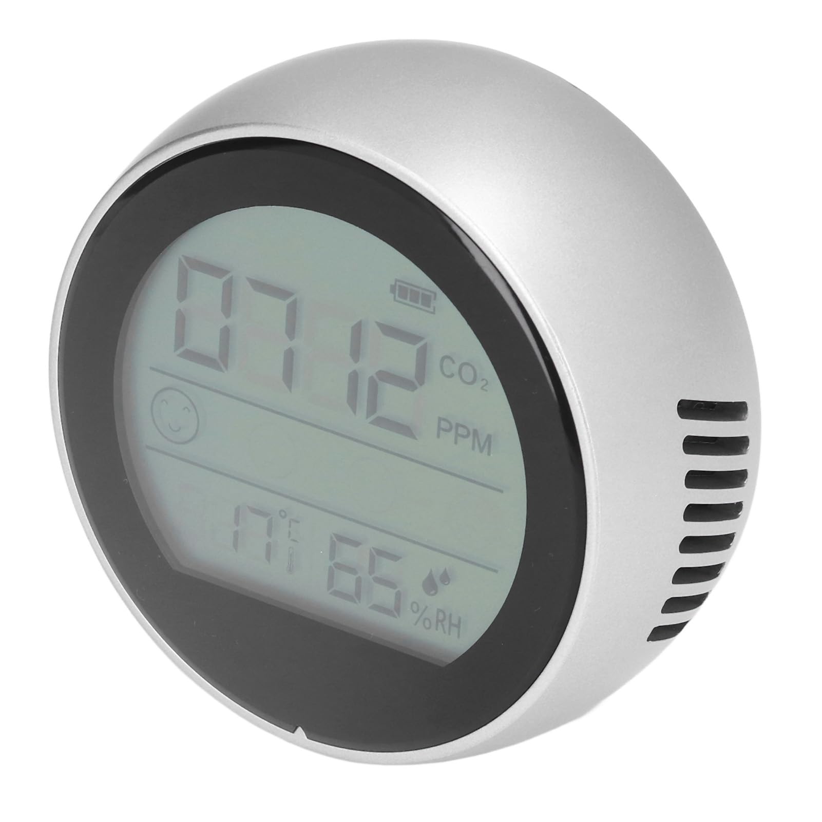 Probador de Temperatura y Humedad para Monitor de CO2 Detector infrarrojo de dióxido de Carbono P8 - para monitoreo de la Calidad del Aire, Uso Industrial y de Laboratorio, (Plata)