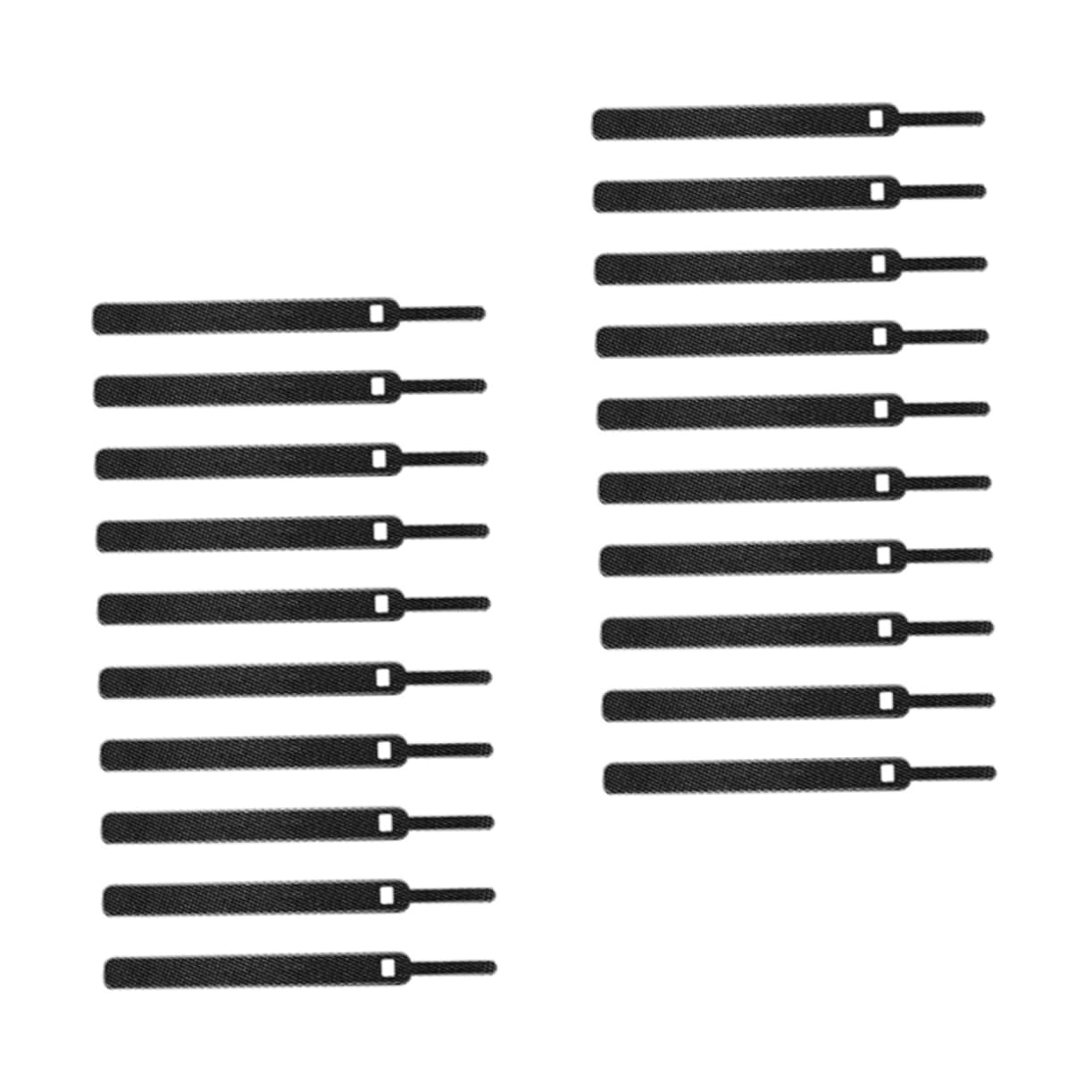 Homoyoyo 20Pcs Reusable Nylon Cable Management Straps with Hook and Loop Fastener Adjustable Wire Cord Ties for Home