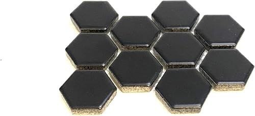 Miniatura 7 de Splash Cascade - Azulejo de mosaico blanco hexagonal de 1 pulgada