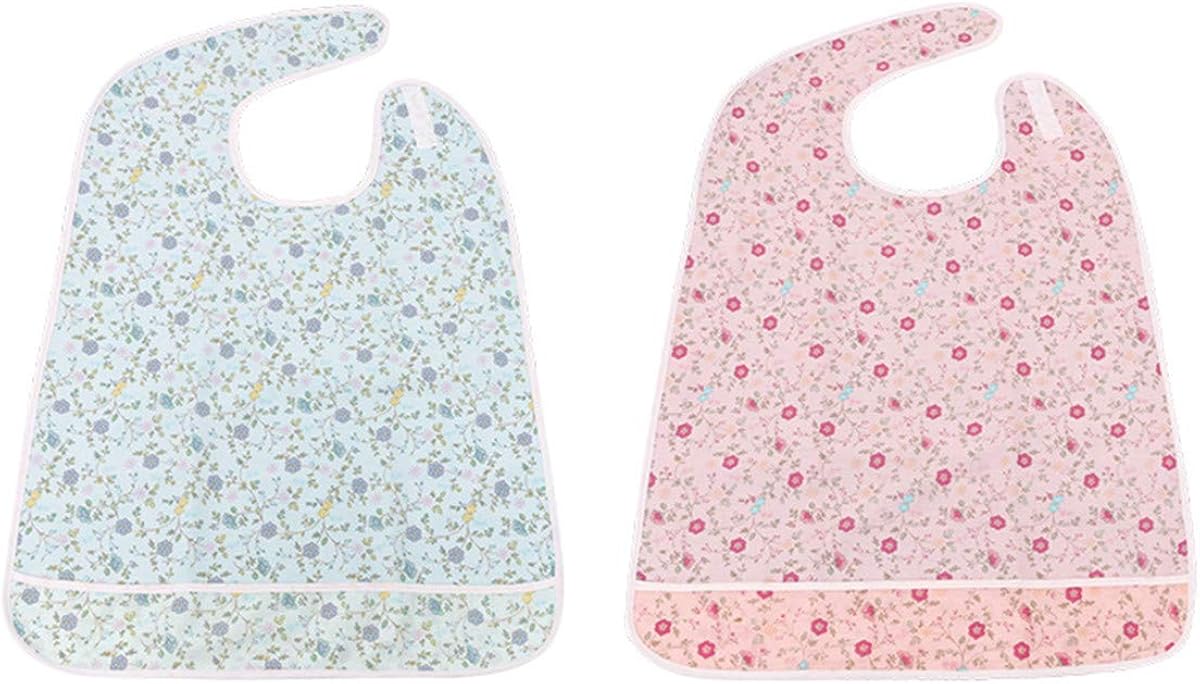 Grеаtеѕt Prоduсt Adult Bibs for Eating with Adjustable Strap Machine Washable Reusable Waterproof Clothing Protector for Elderly, Seniors & Disabled 2 Pack