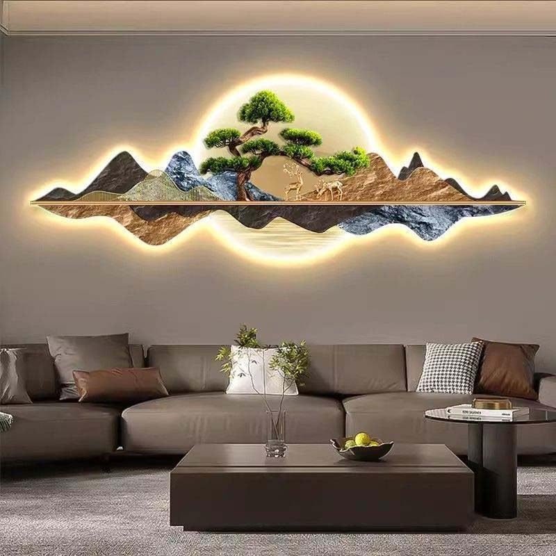 Dimensions of the 3D Art Wall Decor, showing 90cm width and 30cm height