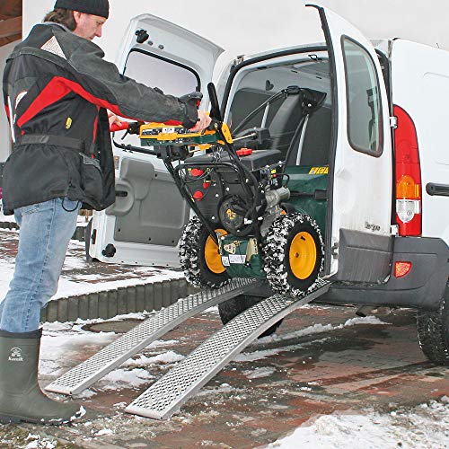 Alu-Auffahrrampe (Paar), gebogen, LxB 1500x200 mm, Tragkraft 400 kg/Paar – Bild 3