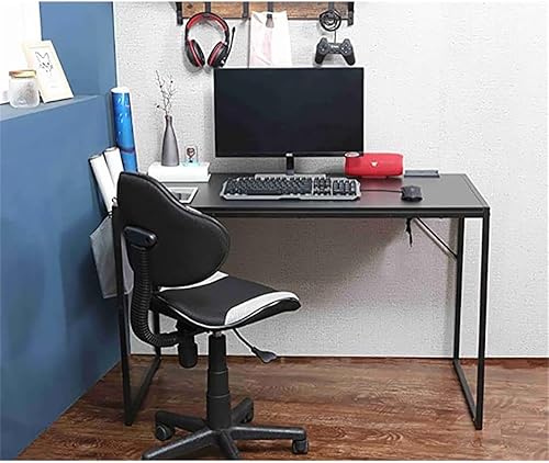 Miniatura 5 de JJS Escritorio pequeño para computadora de estilo simple para espacios pequeños de 48 pulgadas, oficina en casa, moderno, estudiante, portátil, mesa