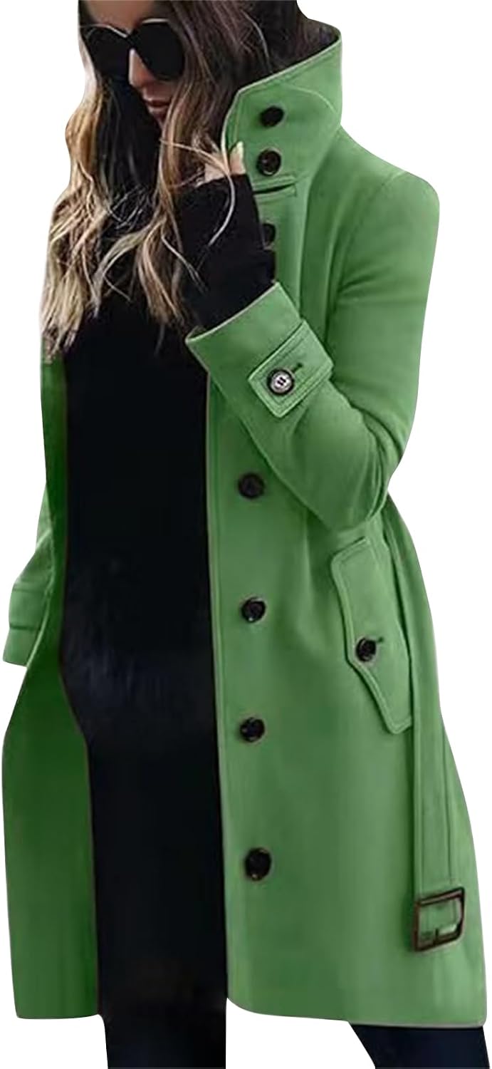 Trench Coat Vintage Femme London Fog Vert Jade - Taille 4, Coton, Parfait état
