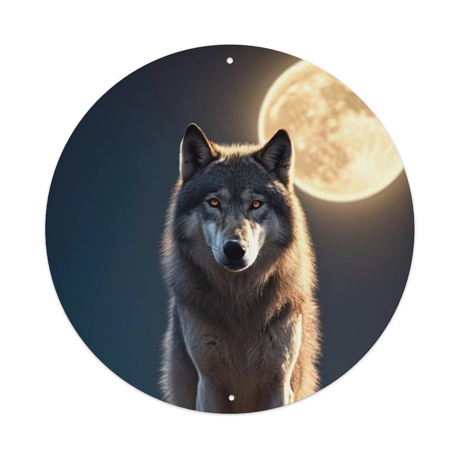 Animal Wolves in The Dark Artwork Metal Tin Sign