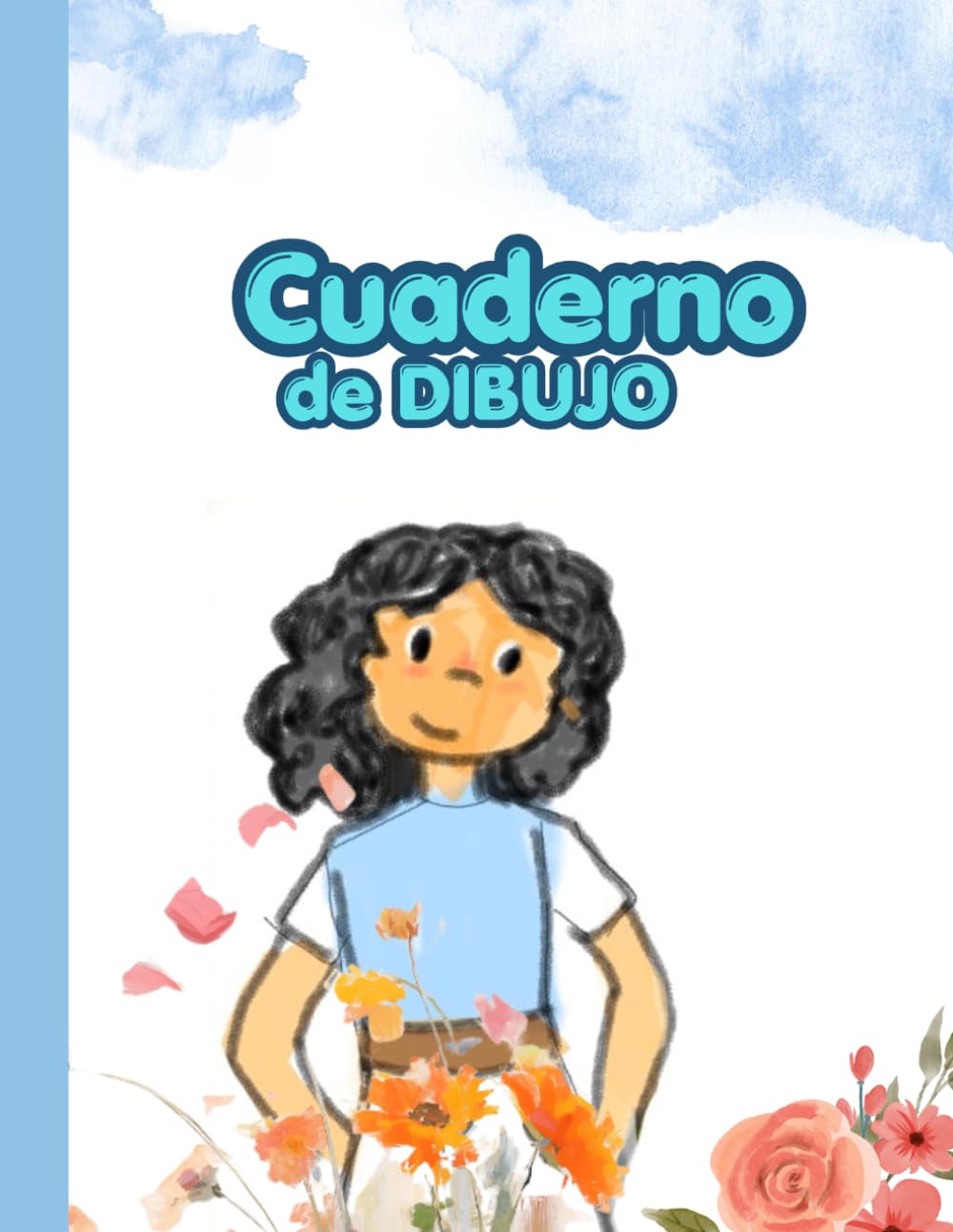 Cuaderno de dibujo: Cuaderno de Dibujo Creativo para Niñas | Páginas en Blanco para Garabatos, Dibujo, Práctica de Colorear, Proyectos de Arte, Viajes, Escuela y Diversión Creativa