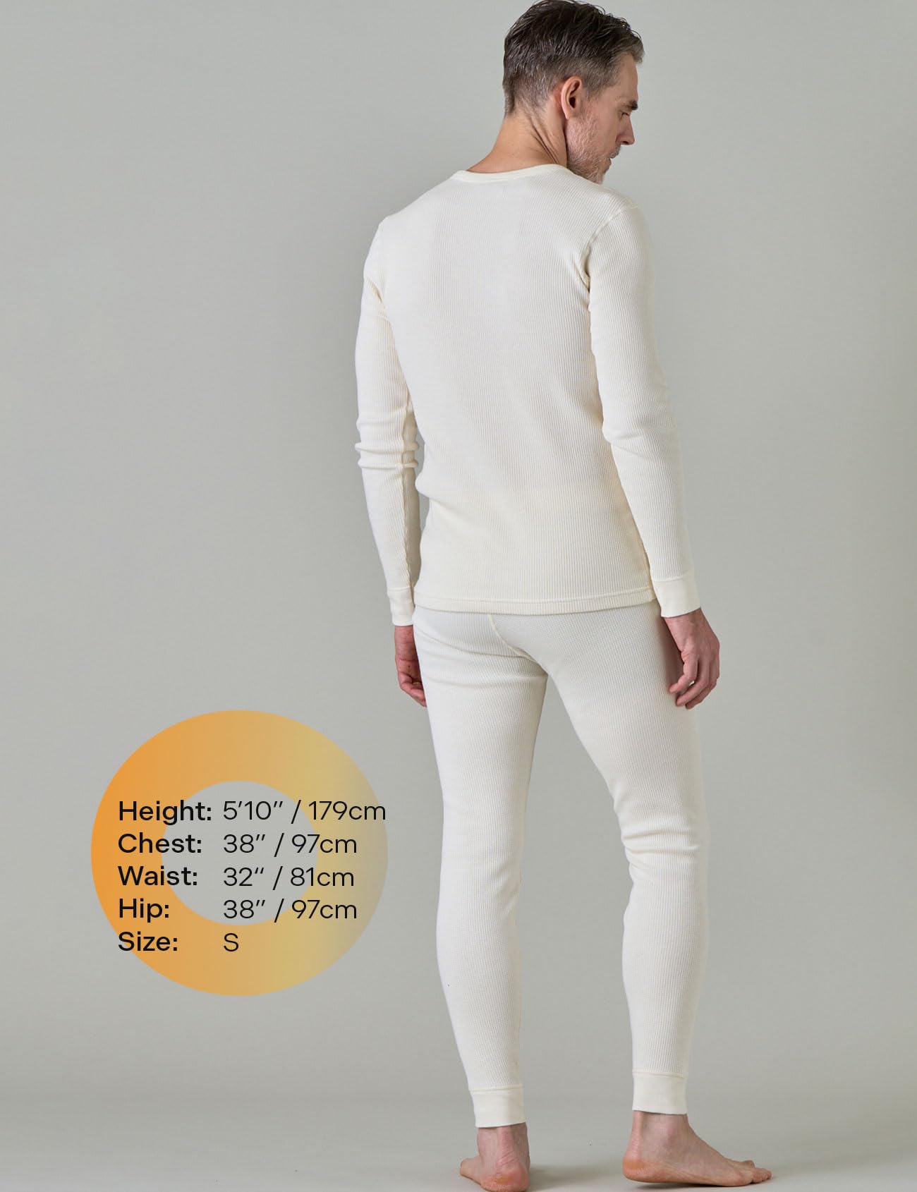 LAPASA sous-vêtements Thermiques en Maille Waffle pour Homme – Ensemble avec Haut et Pantalon Thermiques ou Haut Seul (Warm/Extra Warm) M60