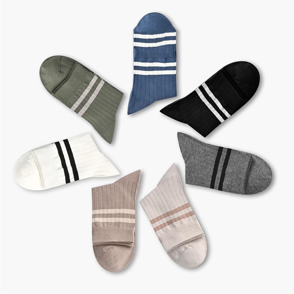 HBJWOV Socks, Men's Medium Length Socks, Sweat Absorbing Sports Socks, Student Socks