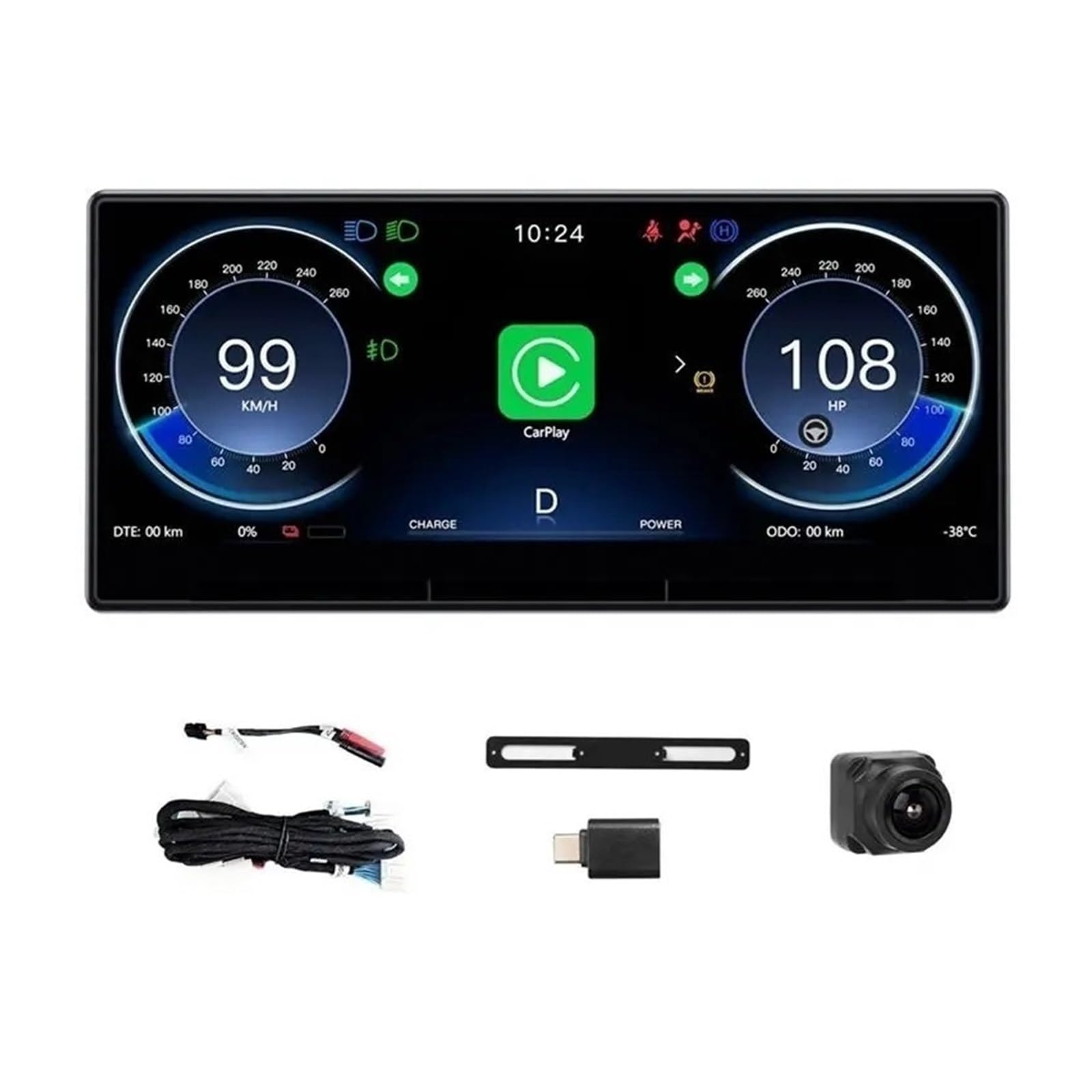 AEA6-Head-Up-Display kompatibel mit Tesla Model 3/Y, 9-Zoll-Bildschirm HUD Android Auto Car Board Instrumentenzubehör