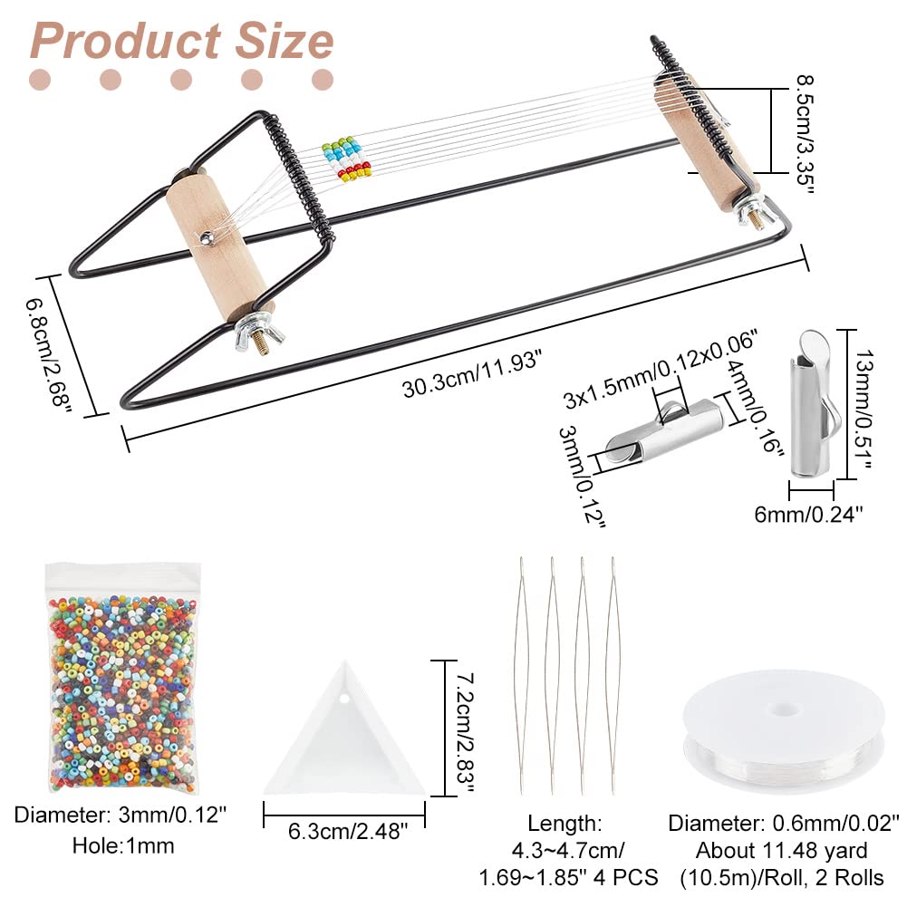 NBEADS Tila Beads Kit Para Hacer Pulseras, Incluye Cuentas De Cristal Rectangulares De 11 Agujeros De 2 Color., Agujas Para Abalorios Big Eye, Hilo Elástico Para Pulsera, Collar De Joyas