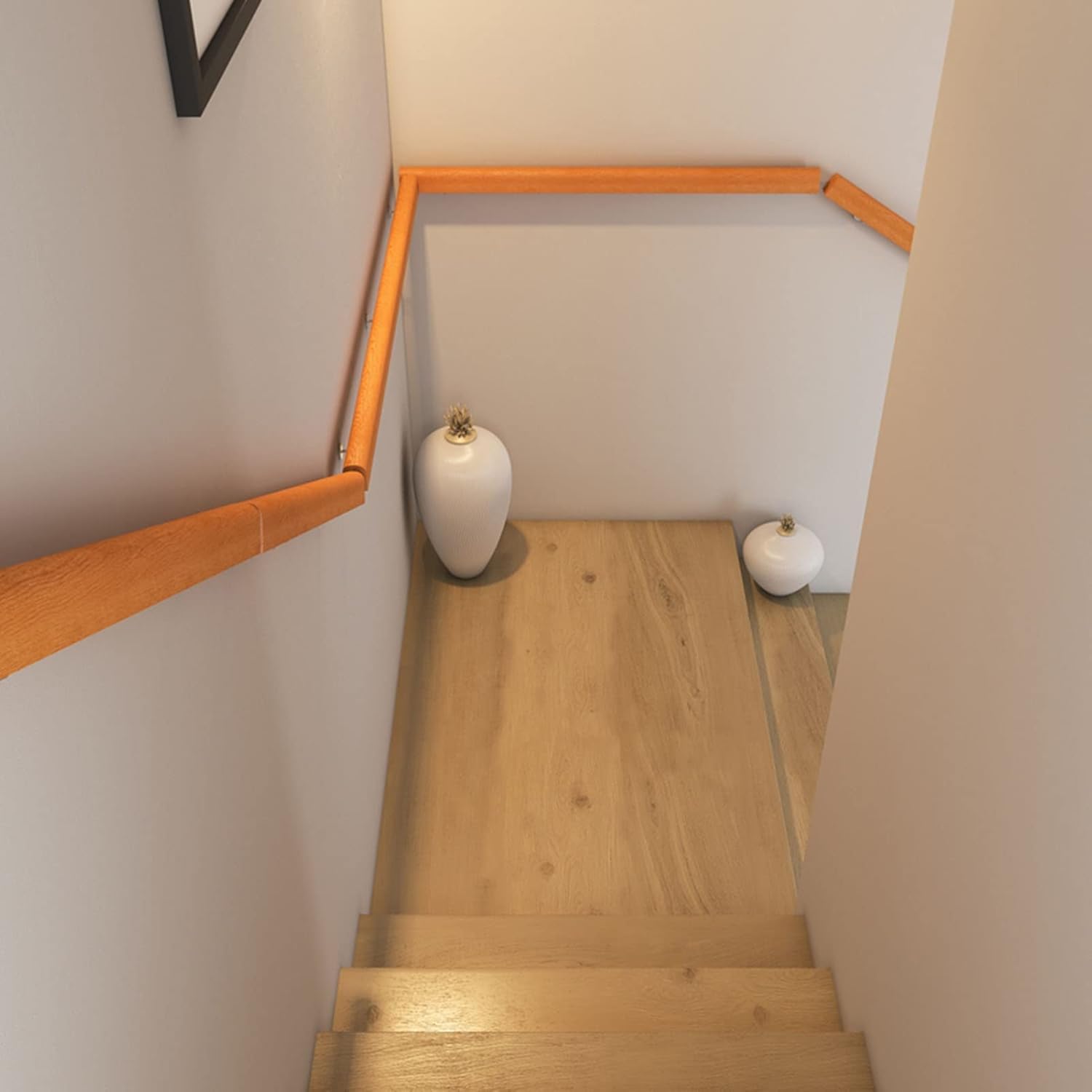 Wood Handrails for Indoor Stairs Steps, Non-Slip Pine Stair Banister Railing Wall Mounted Home Garden Corridor Lofts Decking Railings Corridor Support Rod (Size : 80cm)