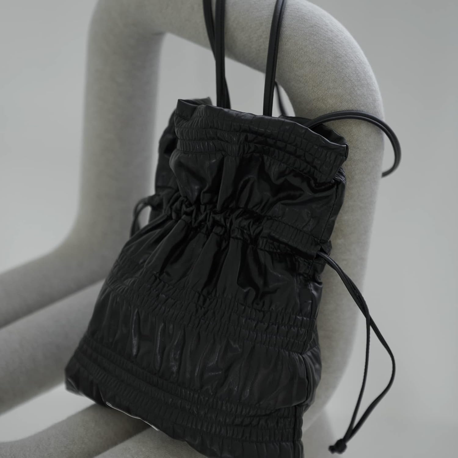 KWANI Crinkle Shoulder Bag for Women - Lightweight PU Leather Tote Bag, Casual & Chic Handbag for Work, Travel, Shopping - Image 3