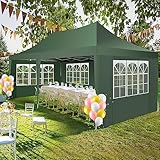 👍 3-Fach Höhenverstellbar - Dieser 3x6M Pavillon ist 3-fache Höhenverstellung(186cm - 196cm - 206cm). Sie müssen nur den Knopf an jedem Bein zu drücken, um die Höhe des Pavillons einzustellen.