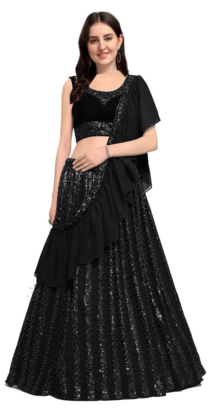 EthnicYard Gerogette Lehenga Choli For Womens (EY-LH-L8263)