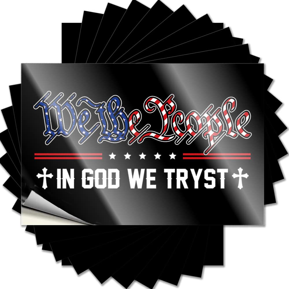 Funny Sticker Room Decor for Men Custom Stickers, Window Waterproof We The People in God We Trust for Hydro Flask | Custom Vinyl Decals for Science Holiday Gift(8X12CM)