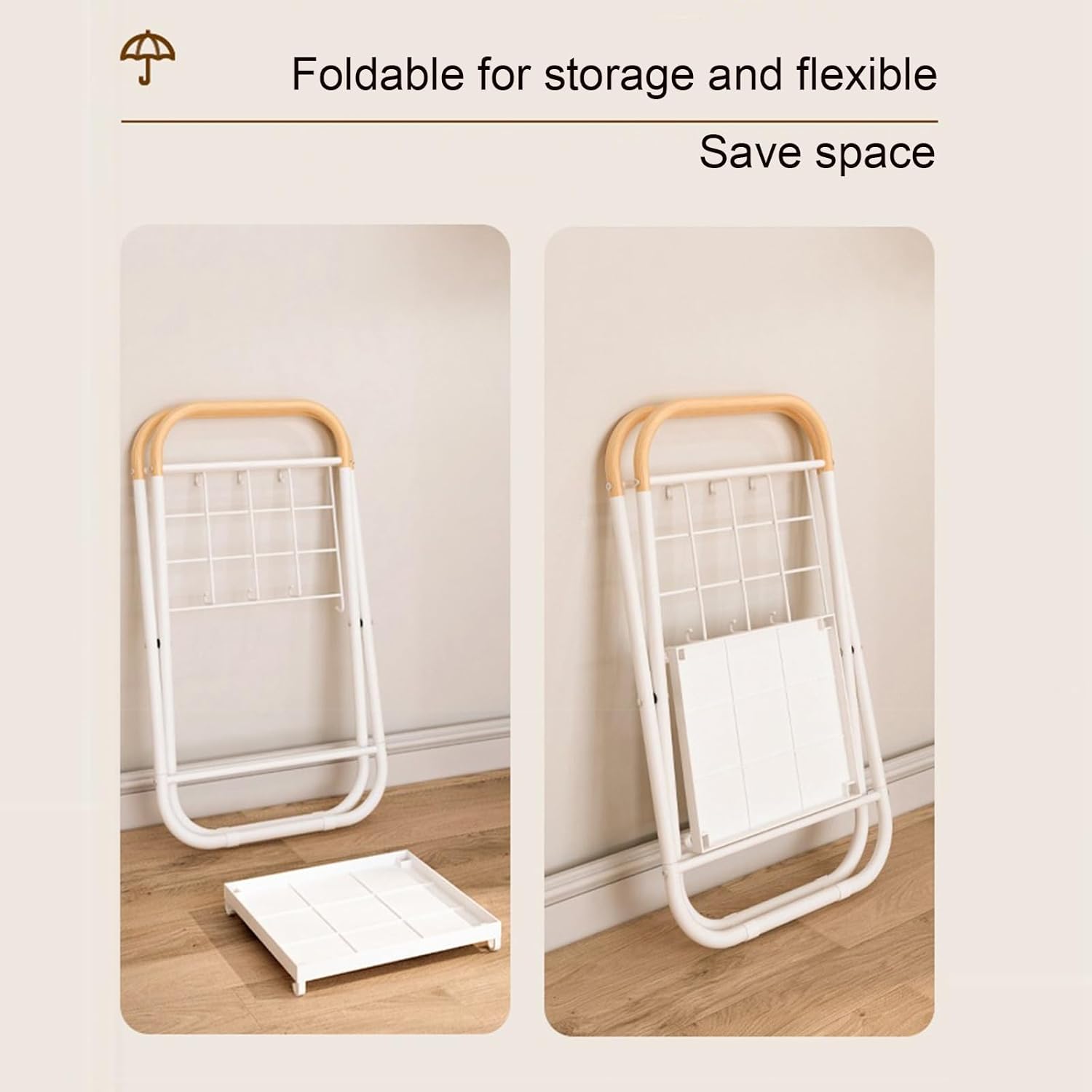 Umbrella Stand, Freestanding Holder with Drip Tray, Entryway Organizer for Home or Office