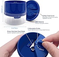 Vista 3 de 3 en 1 espiralizador de verduras, cortador ajustable para noodles de calabaza y zanahoria, cortador en espiral para pepino, herramienta de cocina