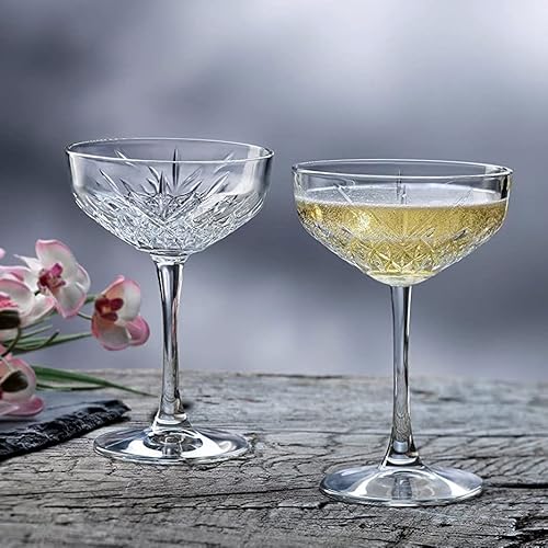History Company New York “Party Of The Century” Classic Cocktail Coupe Glass 2-Piece Set (Gift Box Collection) #TOP1