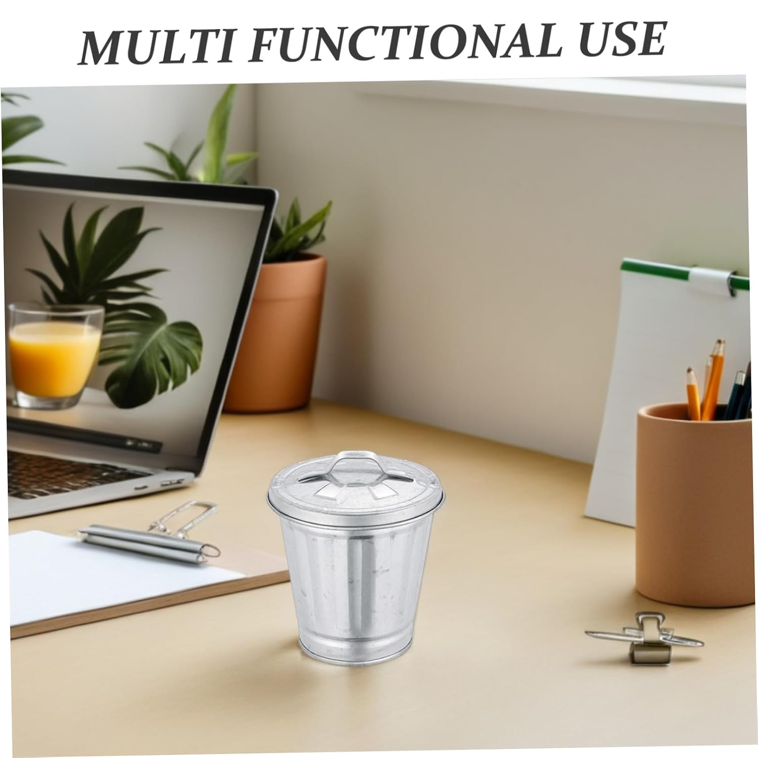 Cabilock 4pcs Mini Trash Can Compact Lidless Desktop Wastebasket for Office Kitchen Bathroom Bedroom Space Storage and Tidy Countertop Organization
