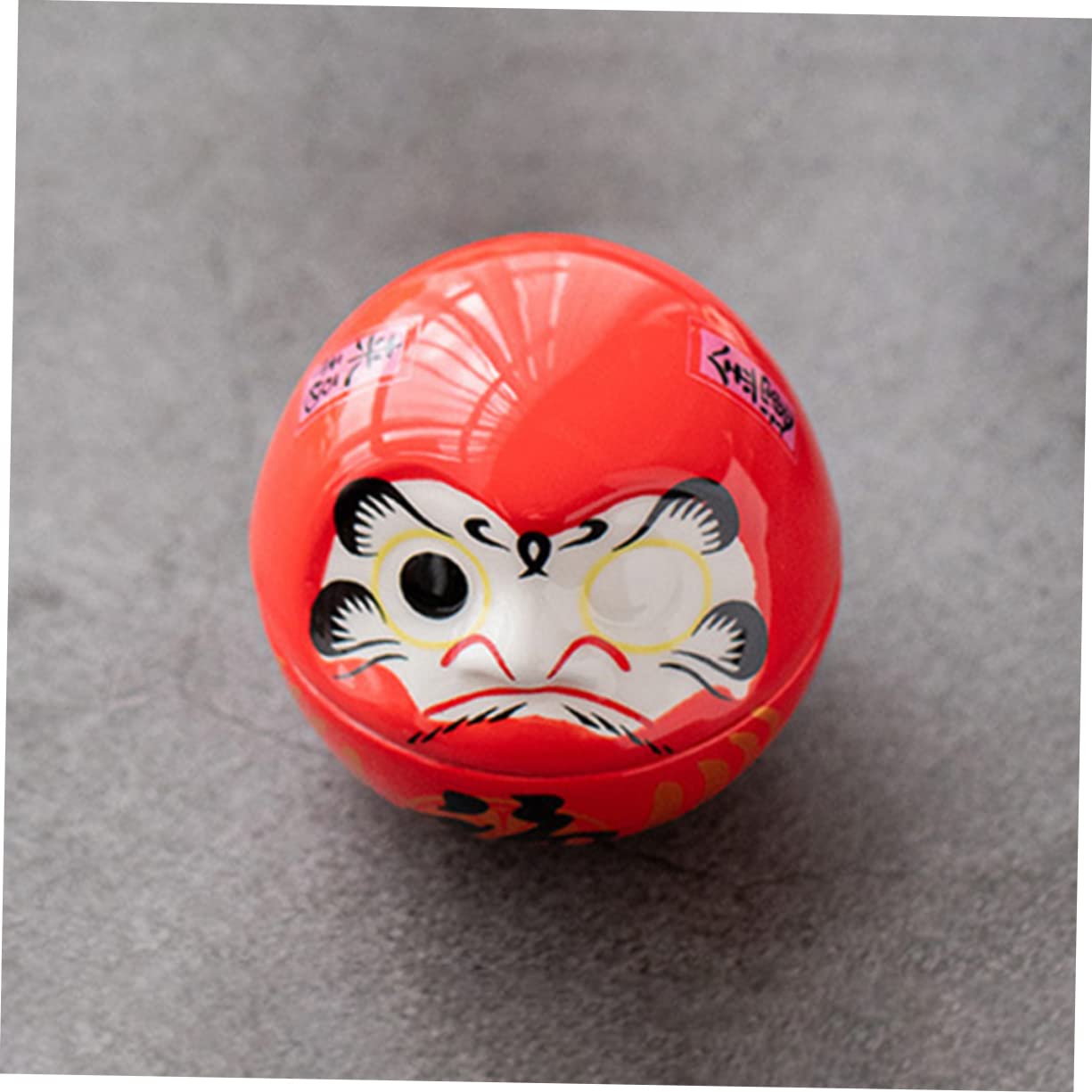 Ciieeo 10 Pièces Oeufs du Dharma Mini Poupées De Fortune Statues De Décoratif Vacillant Décor Chat Maneki Neko Céramique Rouge
