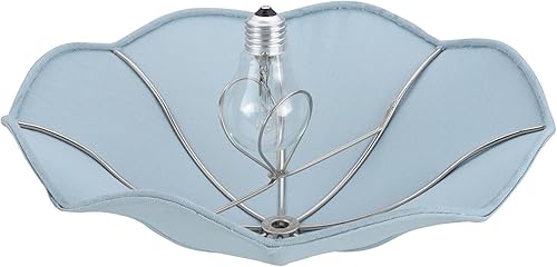 Miniatura 6 de Aspen Creative 39002A Pantalla de lámpara de techo con clip (1 paquete), diseño de transición en azul claro, 13 pulgadas de diámetro (13 x 5